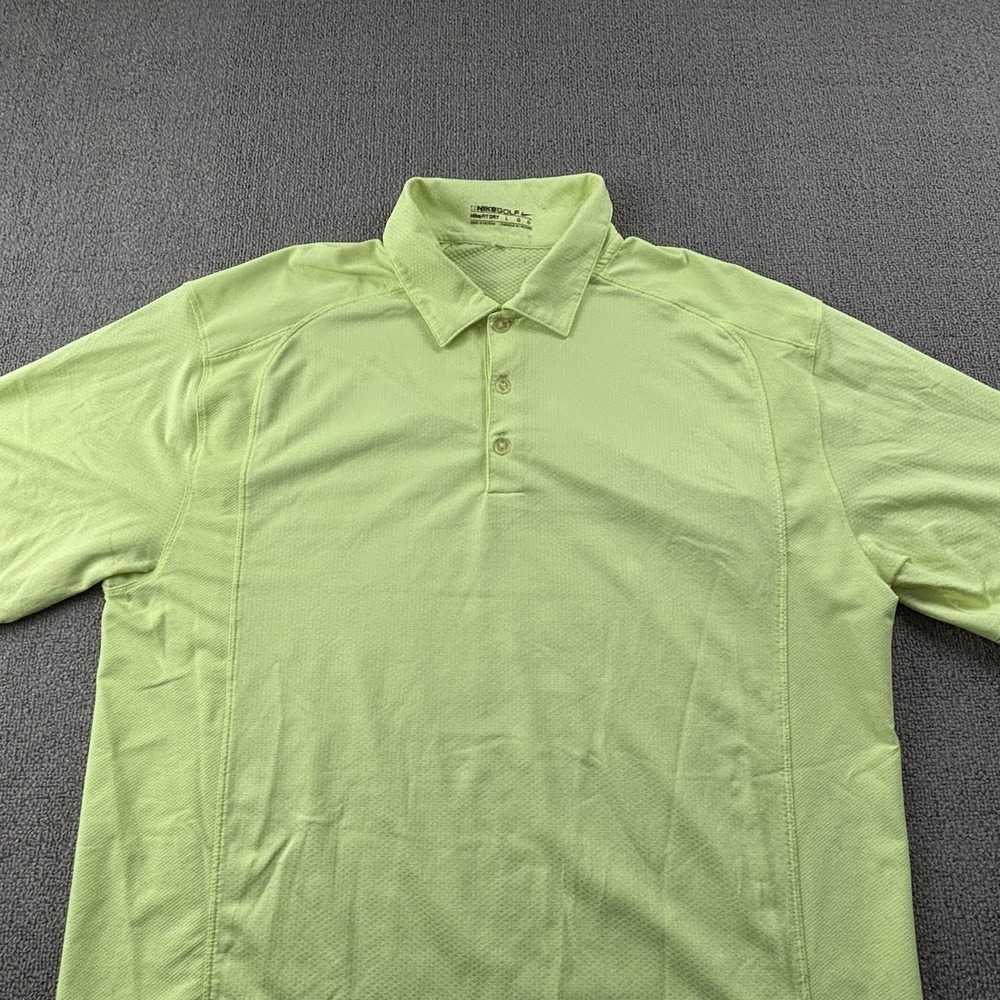 Nike Polo Shirt Adult Large Green Short Sleeve Golfing Golf Casual Men's - Picture 7 of 13